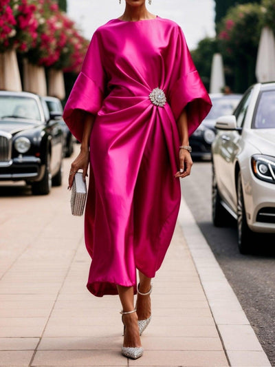 JASMIN - Robe longue en satin de luxe