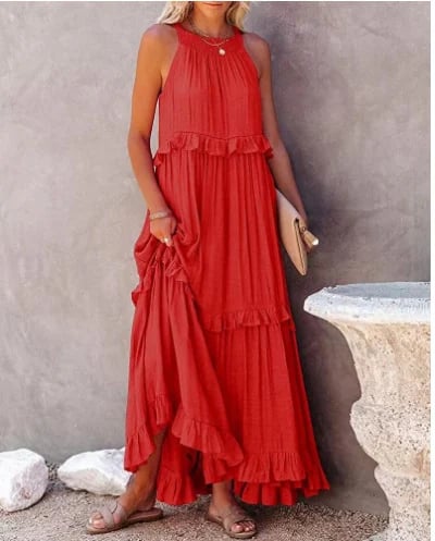 FAYA - Robe dos nu sans manches à bretelles