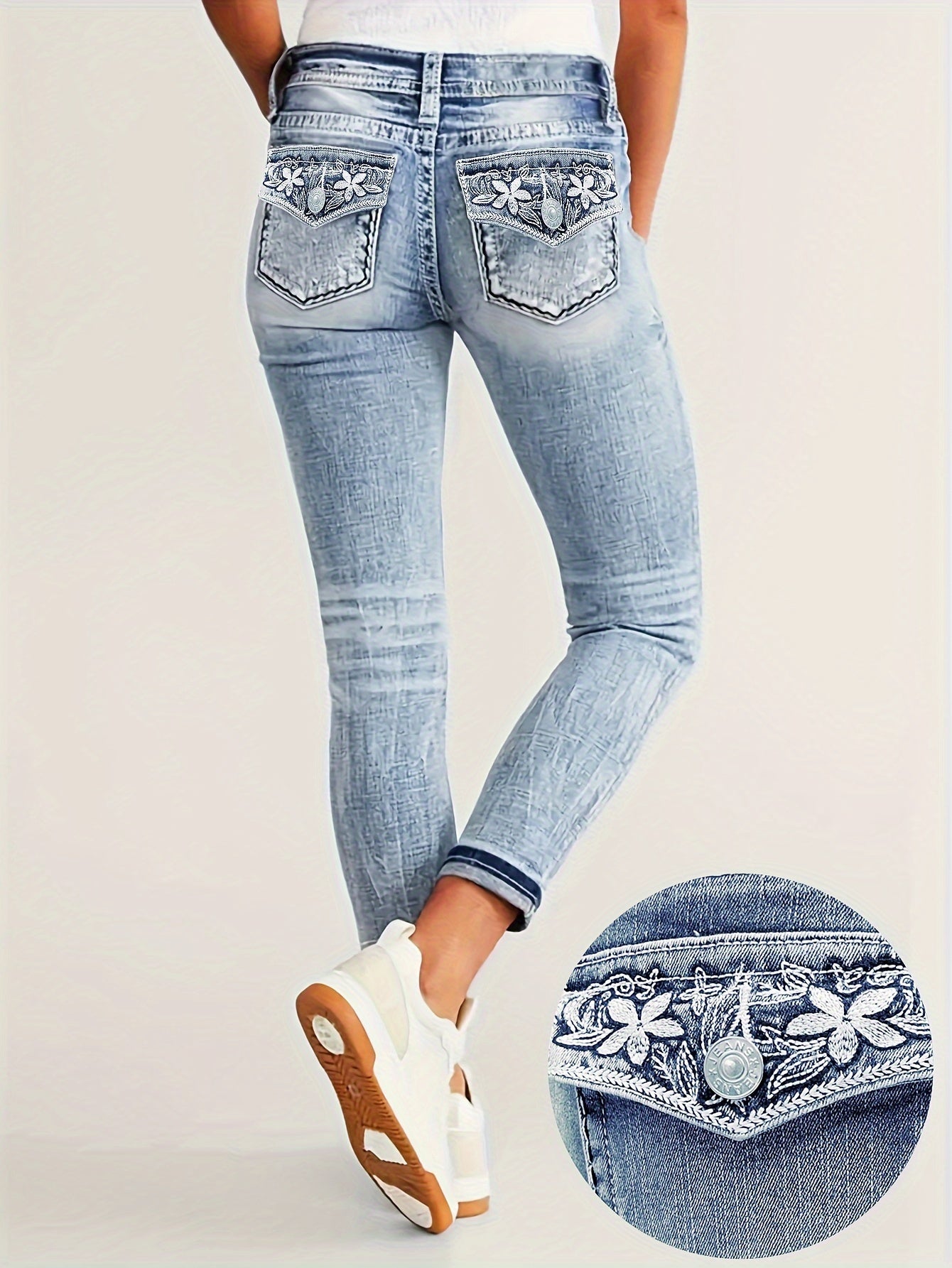 Jean moulant en denim Mona