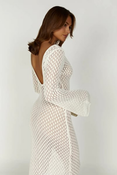 NOVA - Robe longue à manches évasées 