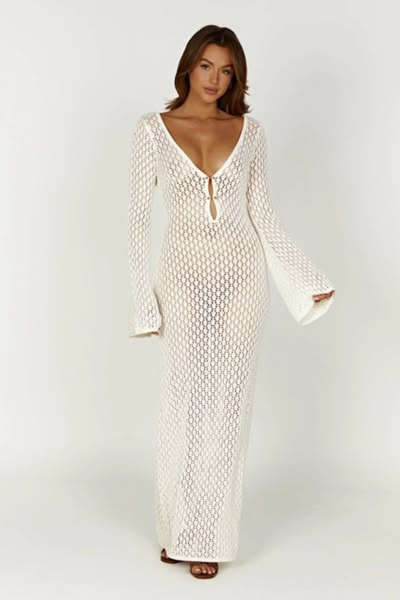NOVA - Robe longue à manches évasées 