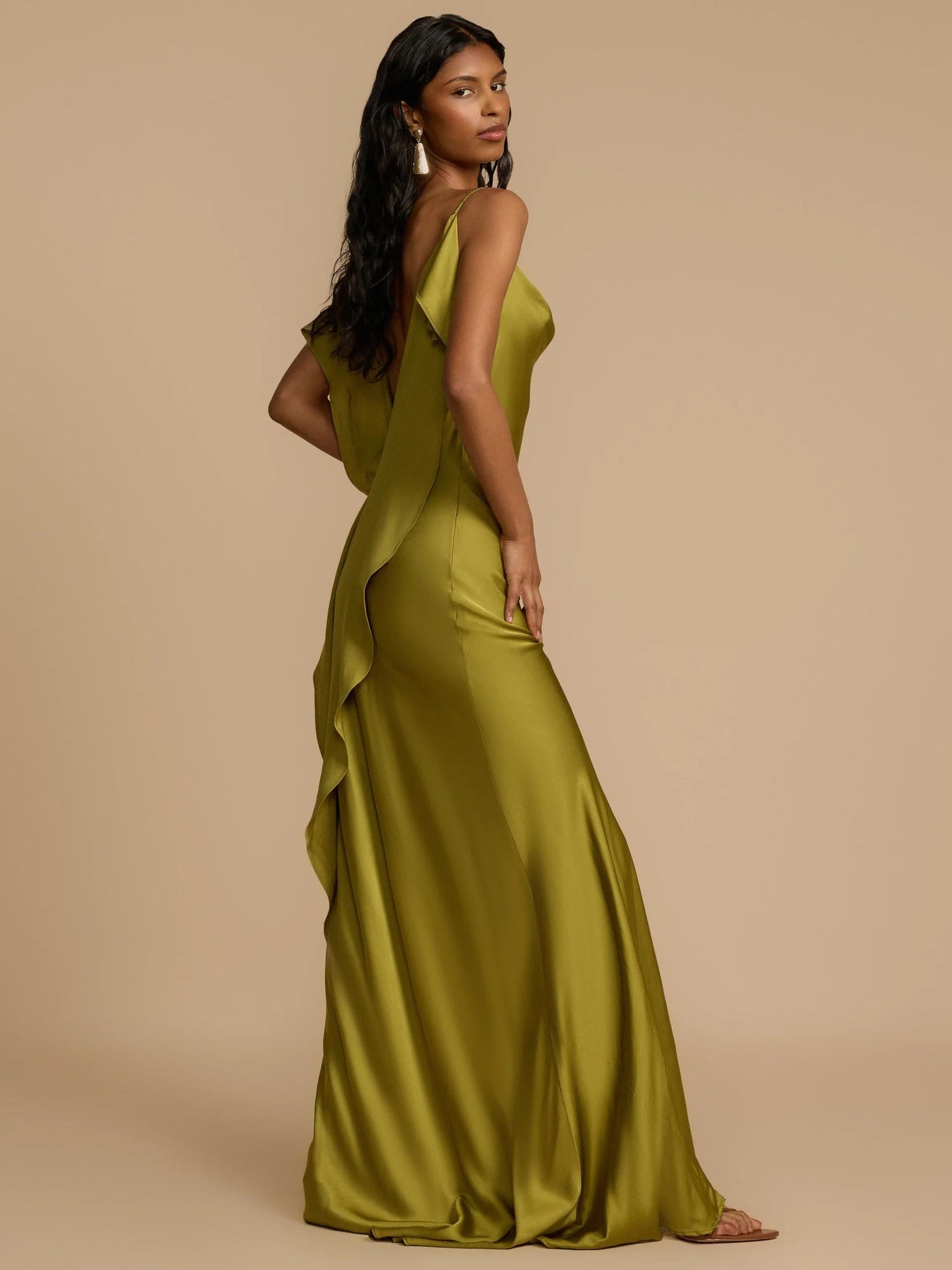LEYANA - Robe longue en satin