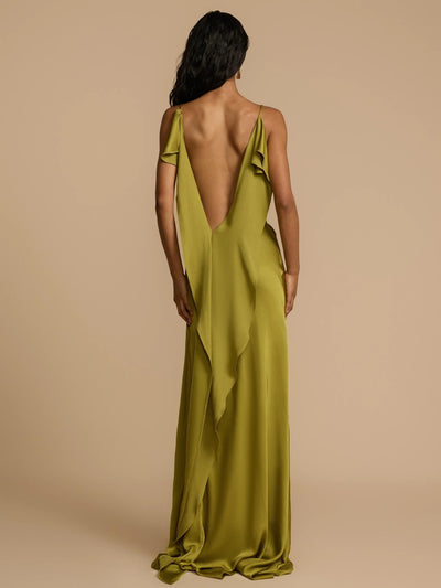 LEYANA - Robe longue en satin