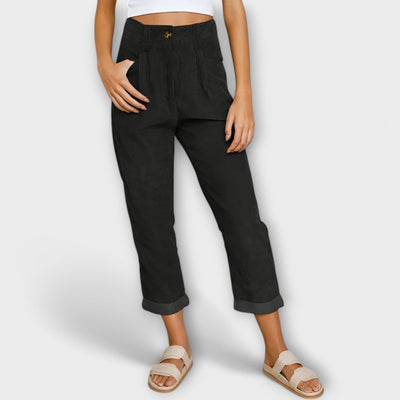 Jana - Pantalon moderne en velours côtelé