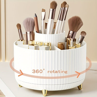 Organisateur de maquillage rotatif pour rangement de cosmétiques avec 5 compartiments