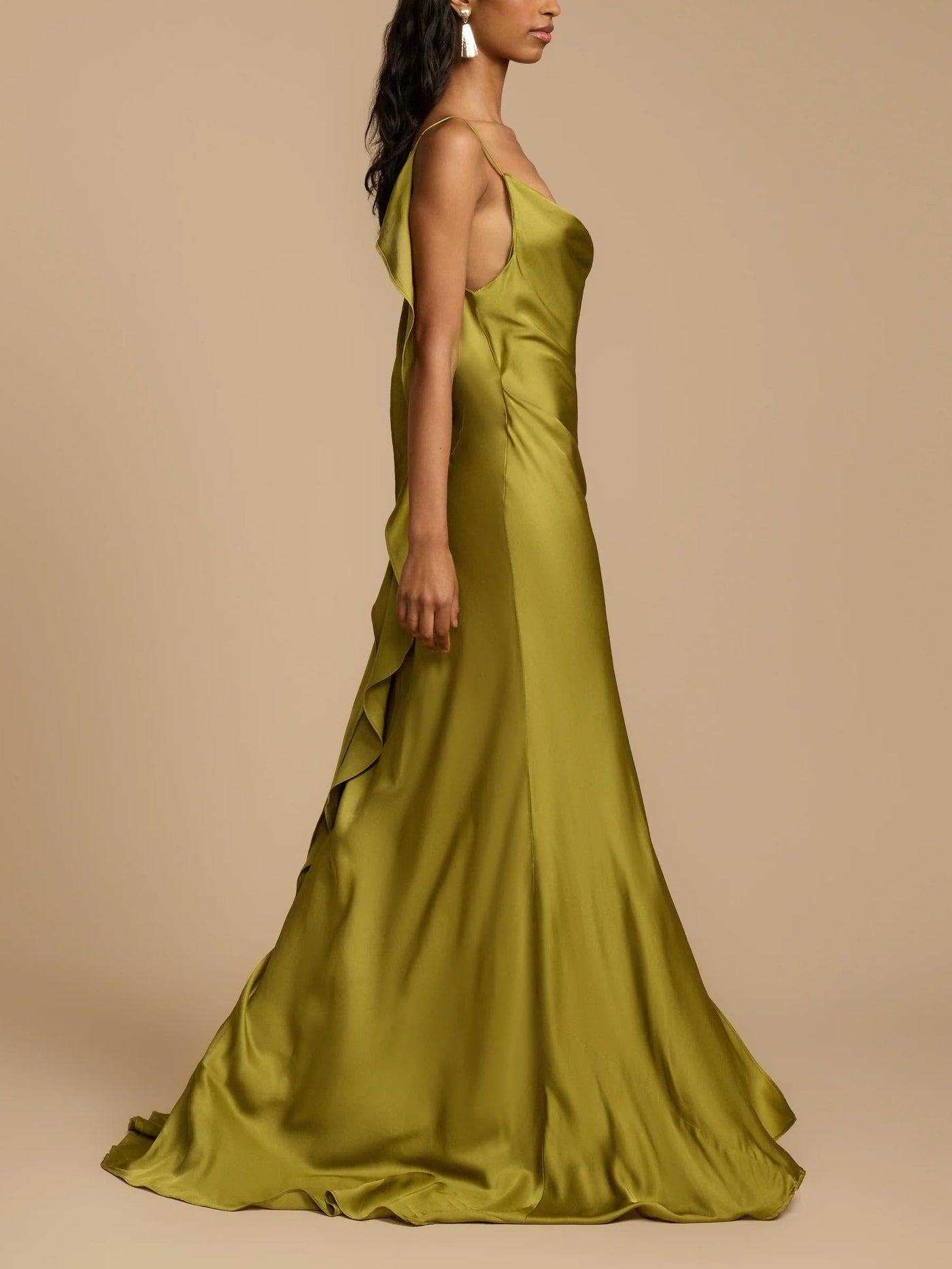 LEYANA - Robe longue en satin