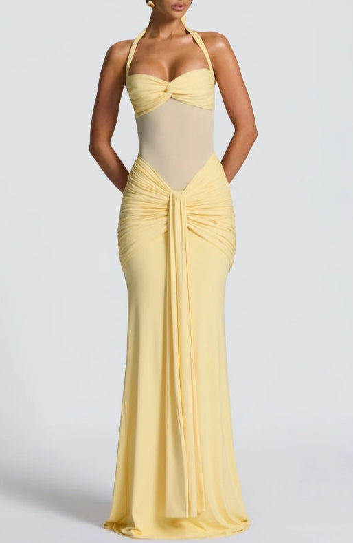 MELISE - Robe longue bustier avec laçage