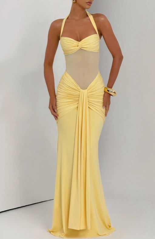 MELISE - Robe longue bustier avec laçage