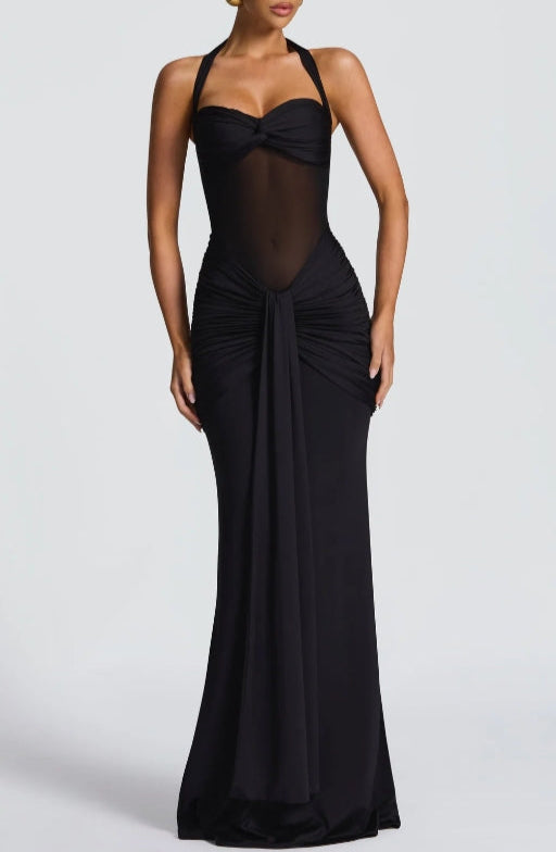 MELISE - Robe longue bustier avec laçage