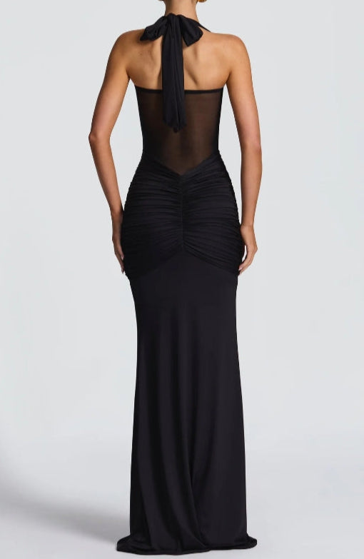 MELISE - Robe longue bustier avec laçage