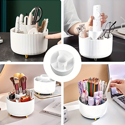 Organisateur de maquillage rotatif pour rangement de cosmétiques avec 5 compartiments