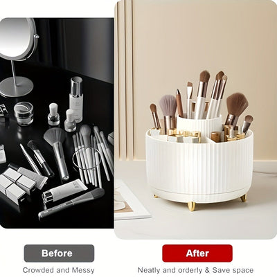 Organisateur de maquillage rotatif pour rangement de cosmétiques avec 5 compartiments
