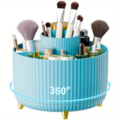 Organisateur de maquillage rotatif pour rangement de cosmétiques avec 5 compartiments