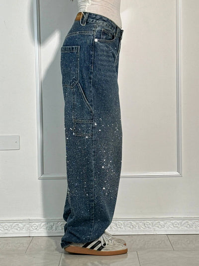 Amelda - Timmerman Glänzende Denim Jeans