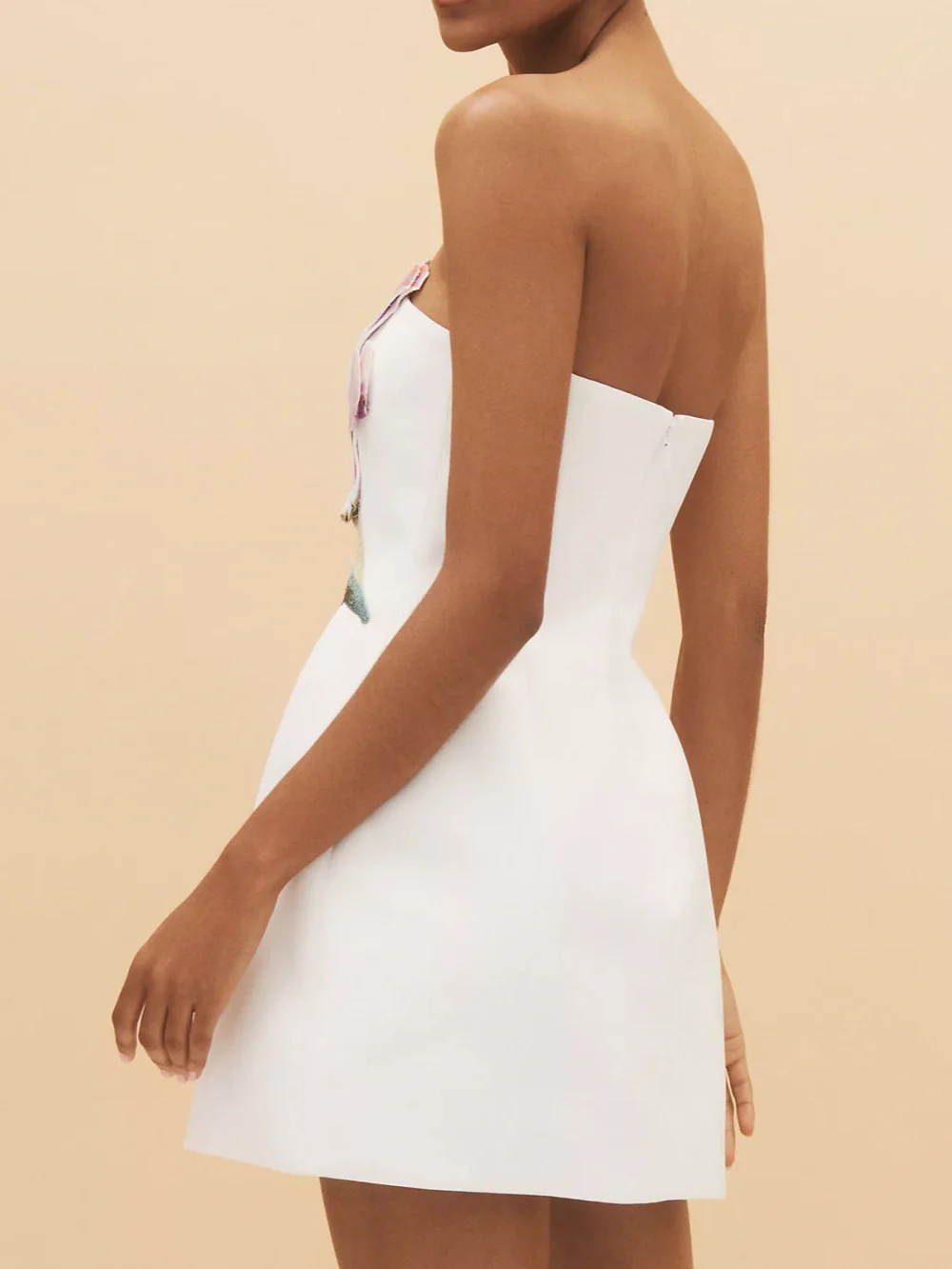 Jemaya - Mini-robe brodée de fleurs avec haut tube