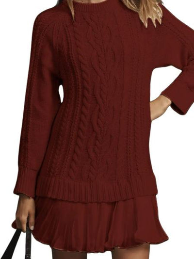 HEWA - Mini-Kleid aus Strick mit gedrehtem Schnitt