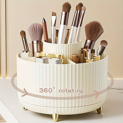 Organisateur de maquillage rotatif pour rangement de cosmétiques avec 5 compartiments