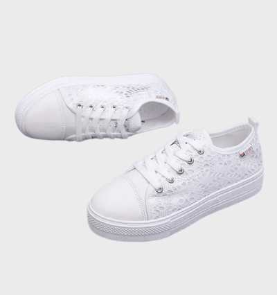 Alena Weisse Low Cut Sneakers zum Schnüren für Damen