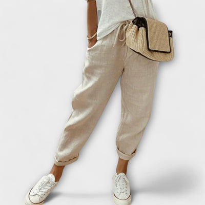 Bibi - pantalon en lin tendance et décontracté