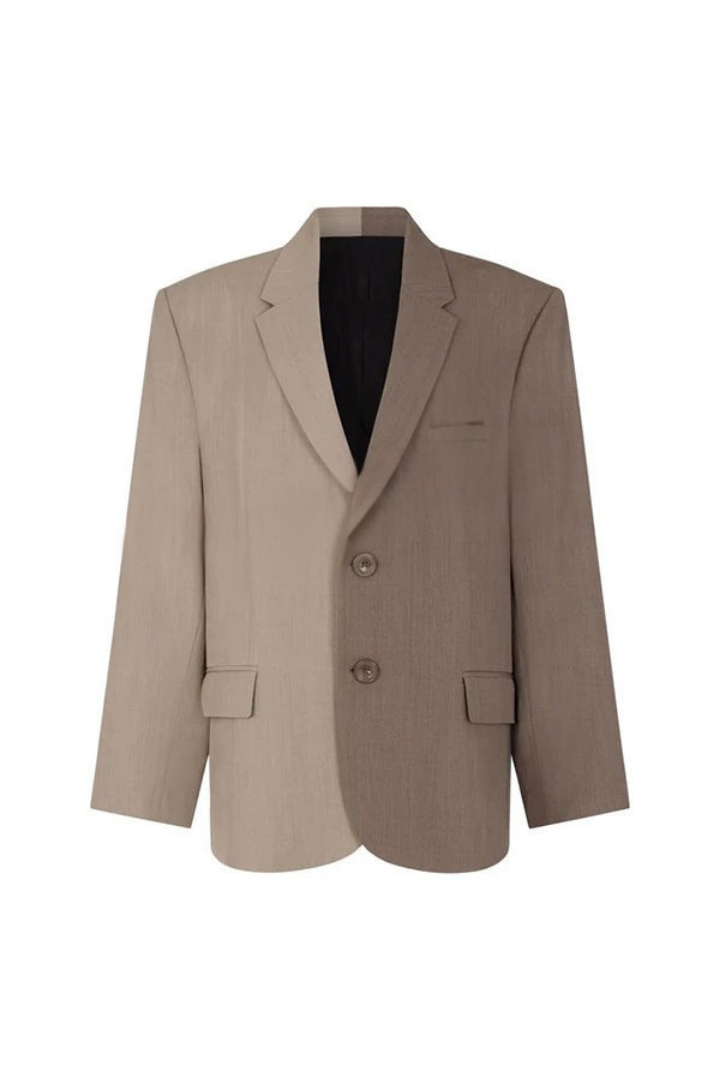 Marlena - Set bestehend aus einem kontrastierenden Blazer mit Revers und einer weiten Hose