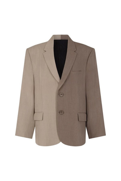 Marlena - Set bestehend aus einem kontrastierenden Blazer mit Revers und einer weiten Hose