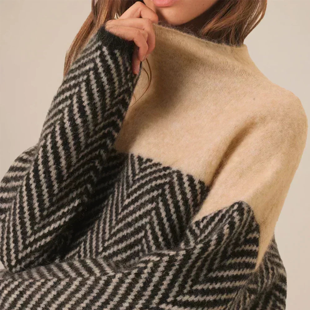 Pull col roulé élégant et unique d'Agathe