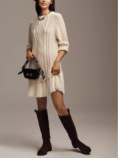 HEWA - Mini-Kleid aus Strick mit gedrehtem Schnitt