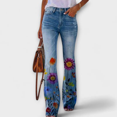 Pantalon à fleurs
