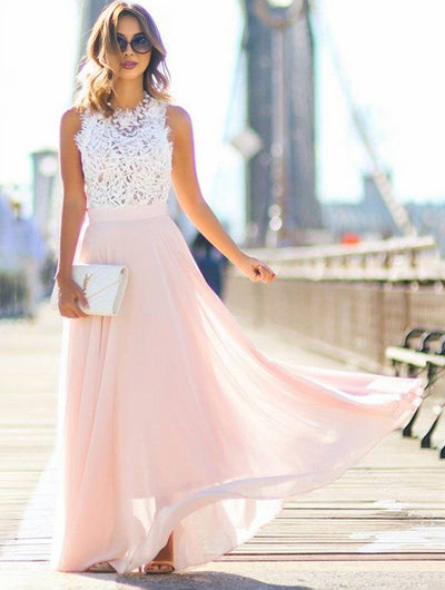 ELESA - Robe longue rose