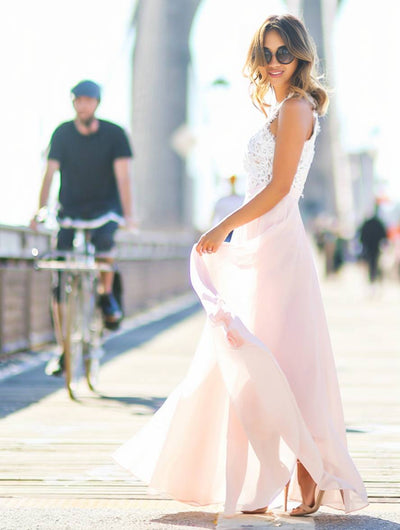 ELESA - Robe longue rose