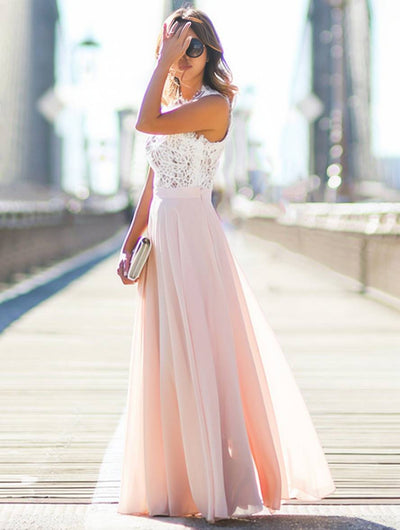 ELESA - Robe longue rose
