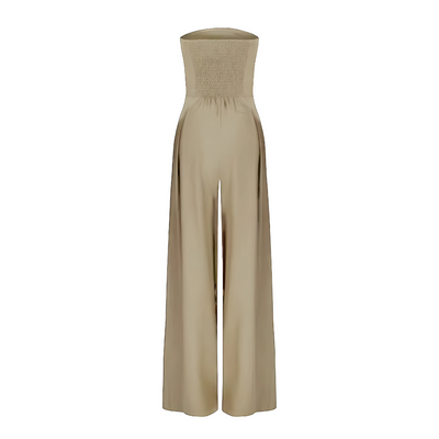 Elke – Trägerloser Jumpsuit mit weitem Bein