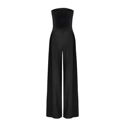 Elke – Trägerloser Jumpsuit mit weitem Bein