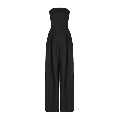 Elke – Trägerloser Jumpsuit mit weitem Bein