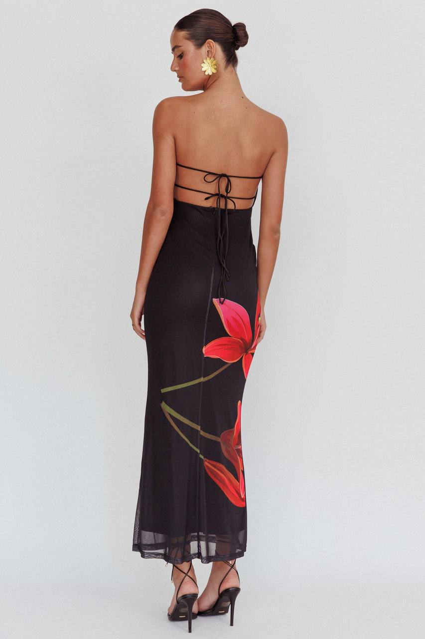 Emely | Robe fleurie sans bretelles