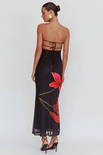 Emely | Robe fleurie sans bretelles
