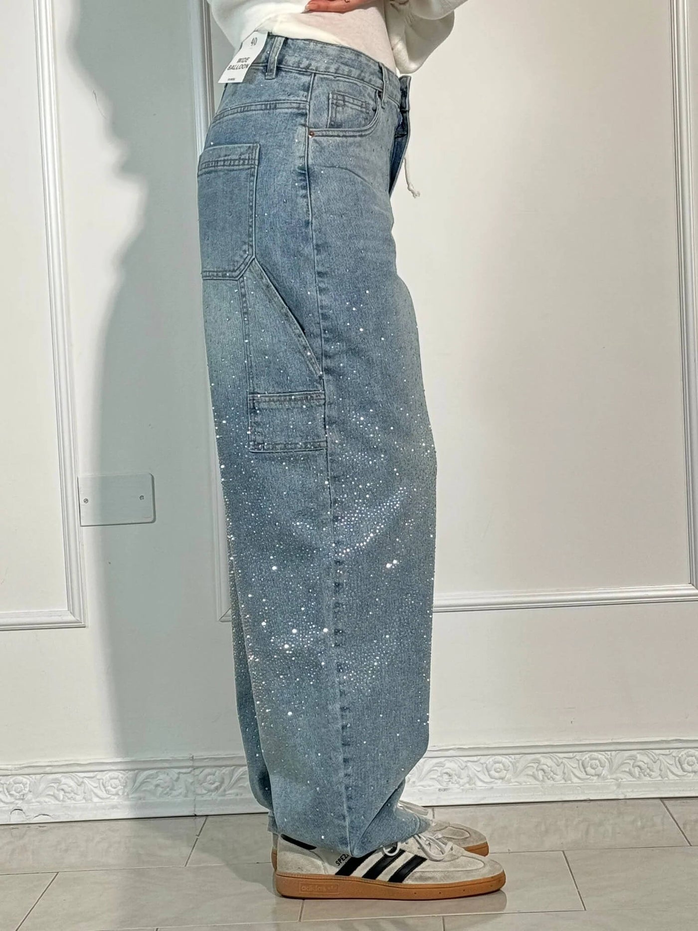Amelda - Timmerman Glänzende Denim Jeans