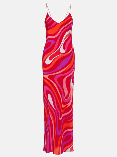 Livana- Maxikleid mit Wirbelmuster