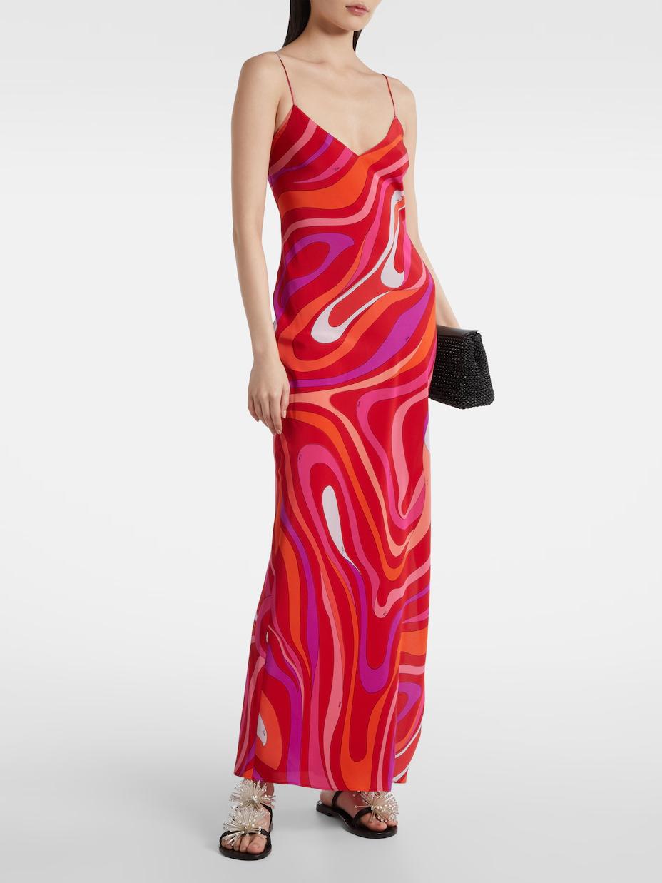 Livana- Maxikleid mit Wirbelmuster