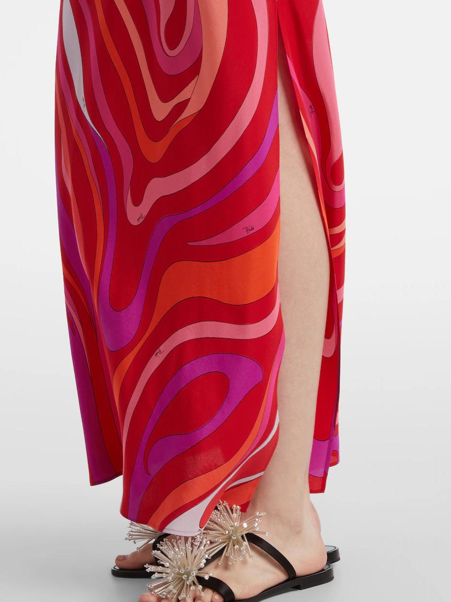 Livana- Maxikleid mit Wirbelmuster