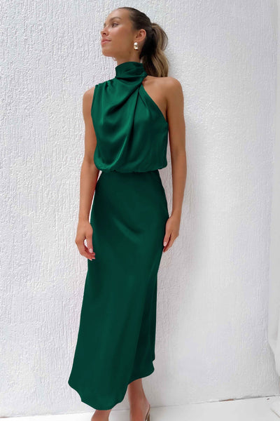 Lydia | Langes Kleid mit Halterneck