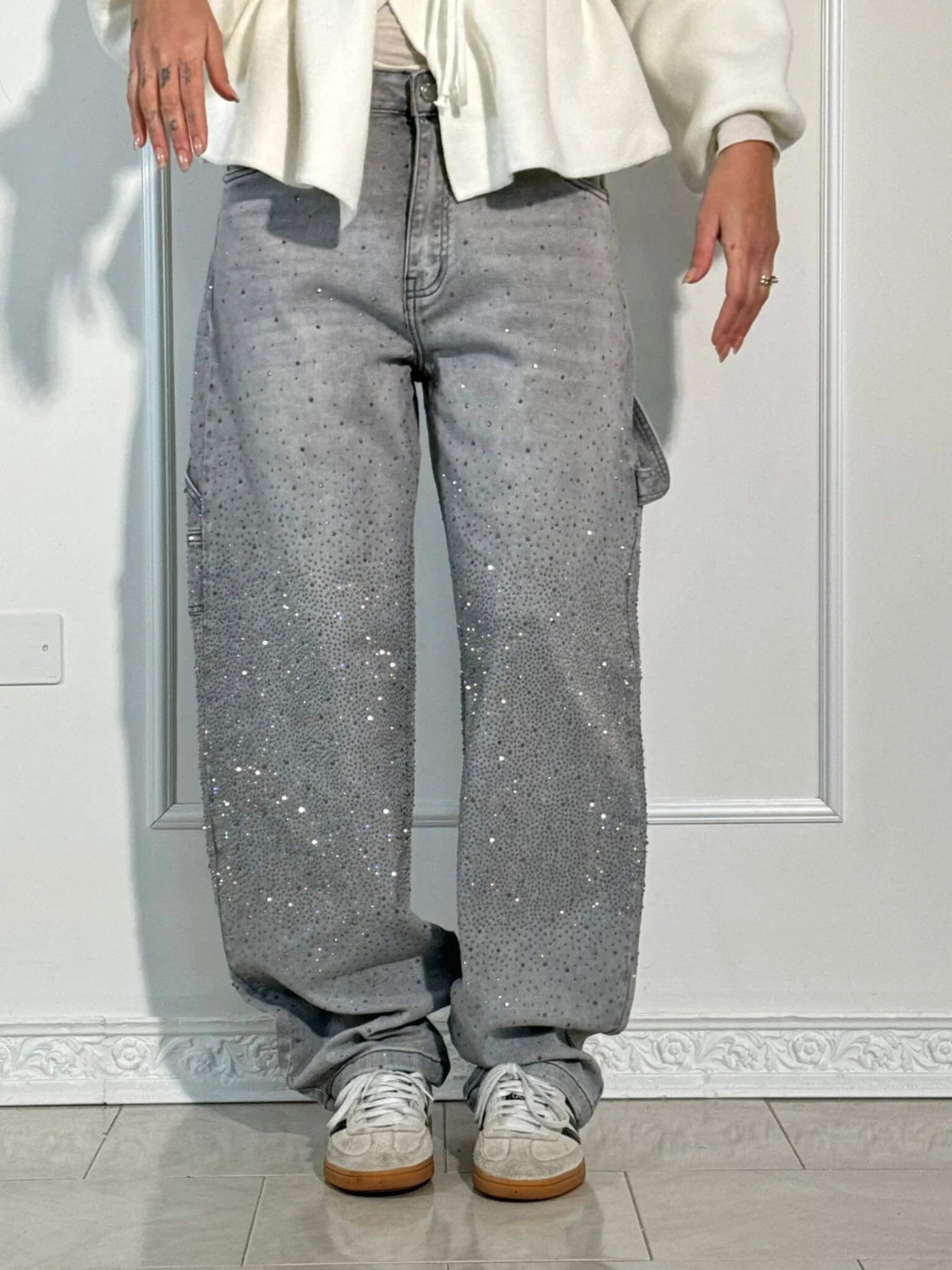 Amelda - Timmerman Glänzende Denim Jeans