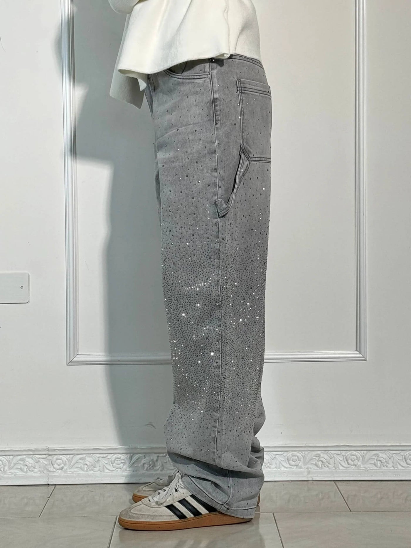 Amelda - Timmerman Glänzende Denim Jeans