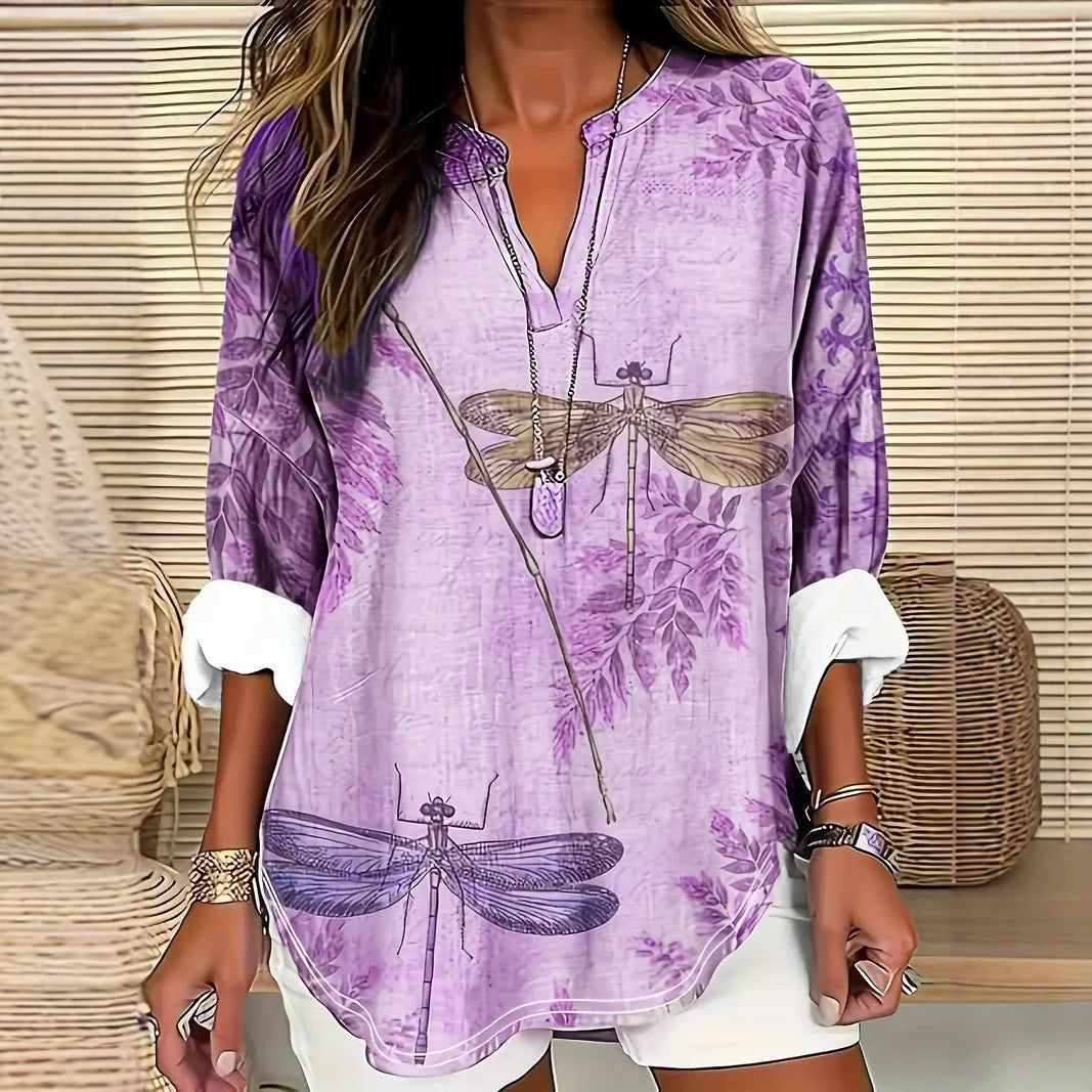 LOUSEYA – Bluse mit Schmetterlingsprint