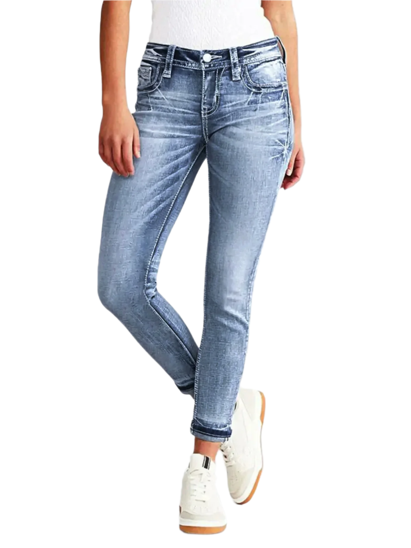 Jean moulant en denim Mona