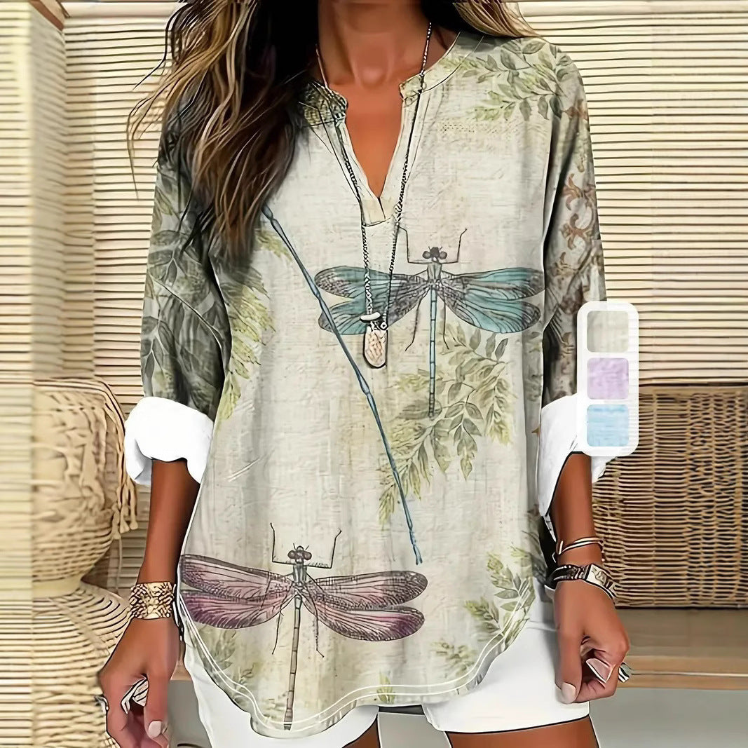 LOUSEYA – Bluse mit Schmetterlingsprint