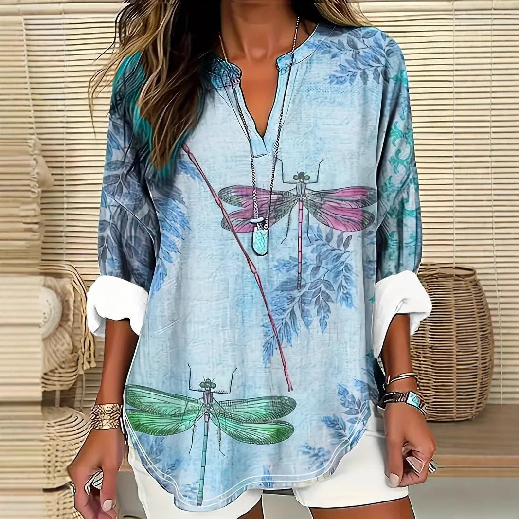 LOUSEYA – Bluse mit Schmetterlingsprint
