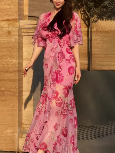 MERYEM - Robe col V