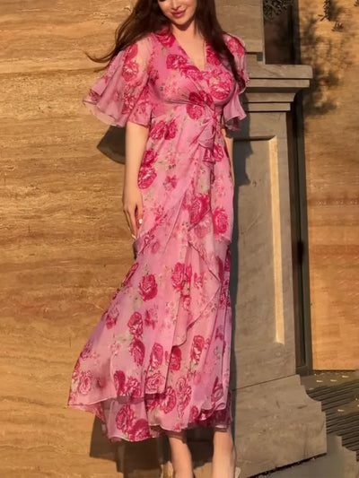MERYEM - Robe col V