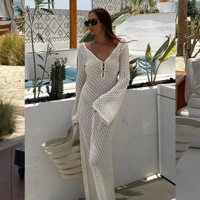 NOVA - Robe longue à manches évasées 